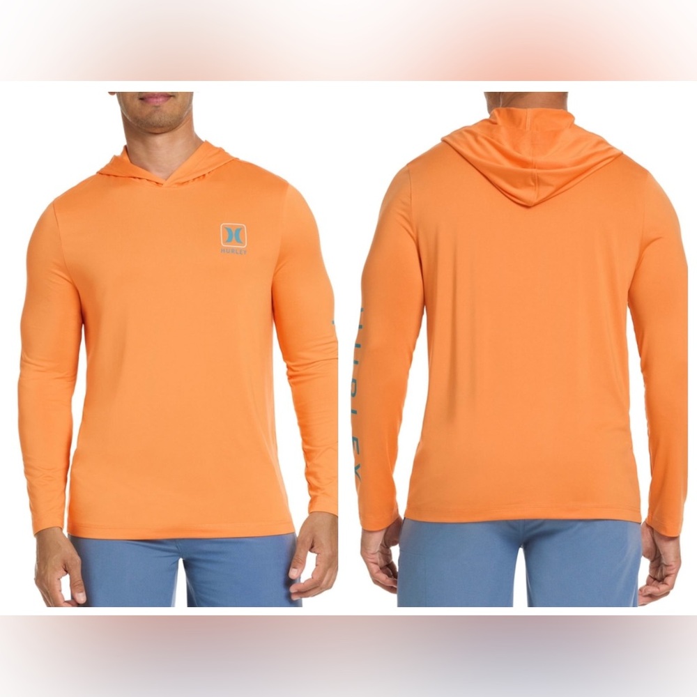 NWOT Hurley Men's Sunny Side Hybrid Stretch Hooded UV T-Shirt size XL